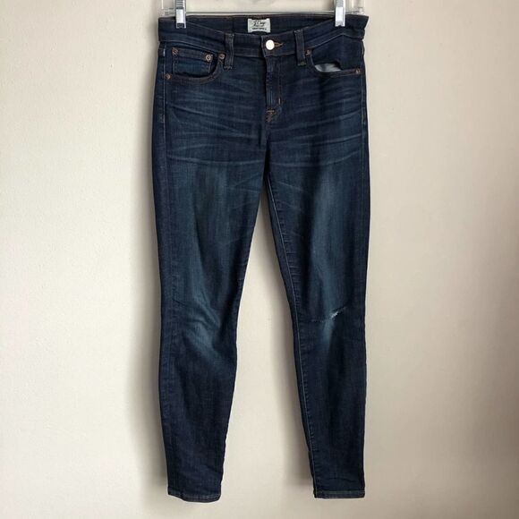 J.Crew Toothpick Rip Knee Skinny Jeans size 26 - Picture 5 of 9